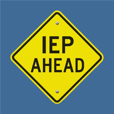 Navigating Special Education Parent App icon, a yellow IEP Ahead road sign